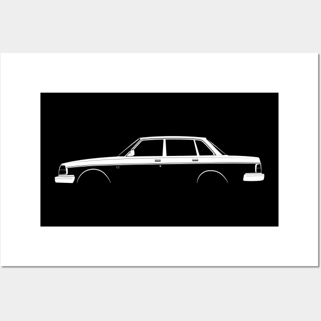 Volvo 240 Silhouette Wall Art by Car-Silhouettes